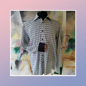 Luxury Equilibrio long sleeve button down shirt L